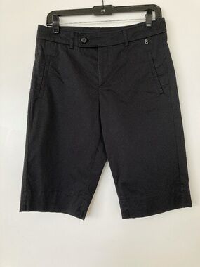Bogner black stretch-cotton Bermuda Lara short, size 6